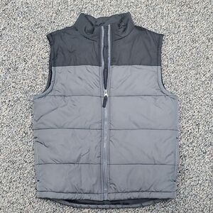 Crown & Ivy Black and Gray Puffer Vest